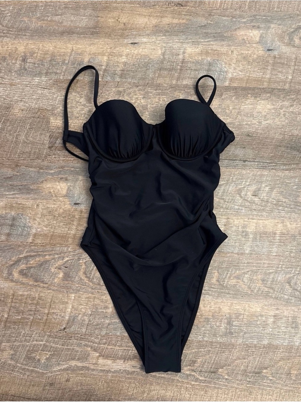 Cupshe Black Molded-Cup One-Piece Swimsuit